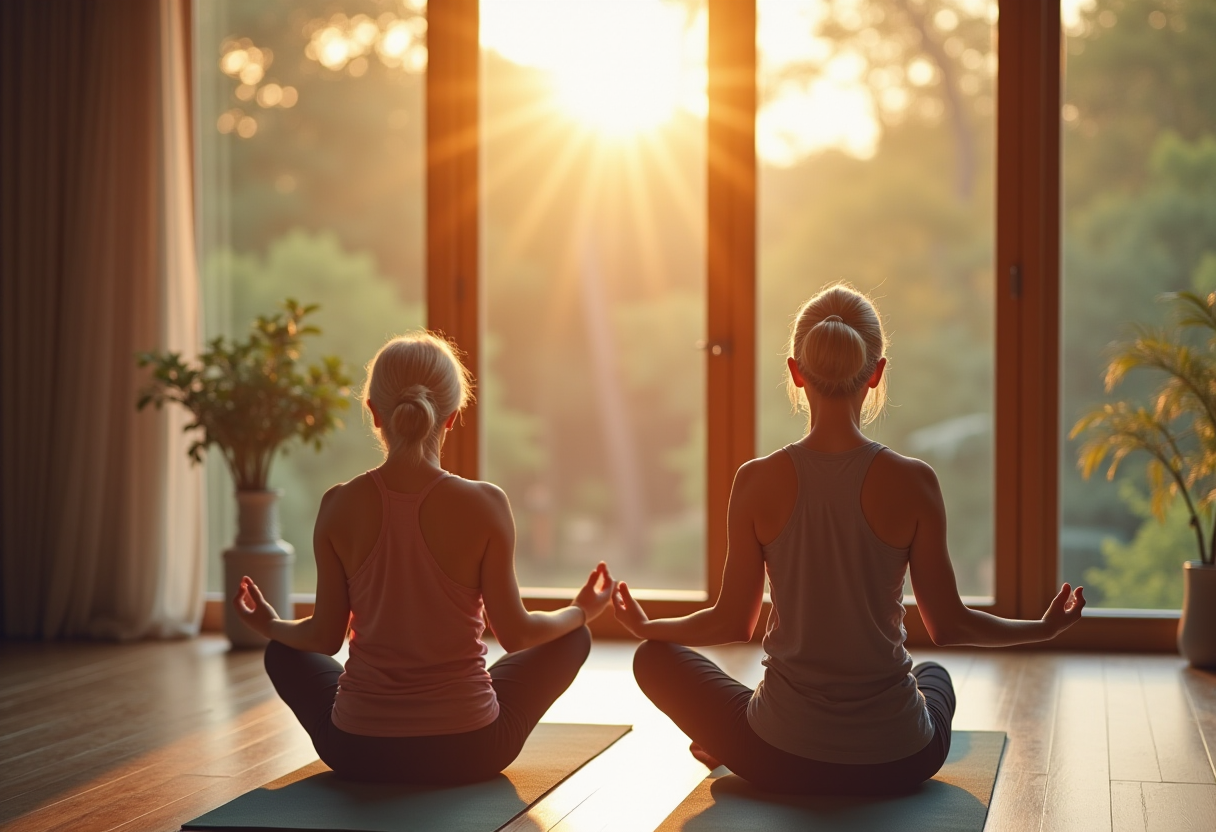 Спокойна йога студия с приятна атмосфера